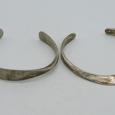 2 Vintage Sterling Cuff Bracelets