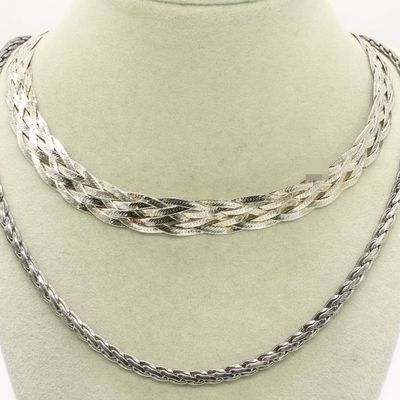 Two Fancy Sterling Necklaces