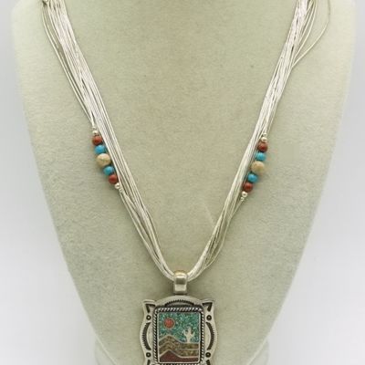 Carolyn Pollack Liquid Sterling Turquoise Necklace