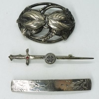 3 Vintage Sterling Brooches