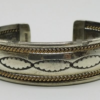 R.C. Little Navajo 925 Cuff Bracelet, 12KGE