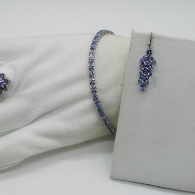 Sterling Amethyst 3 Piece Jewelry Set