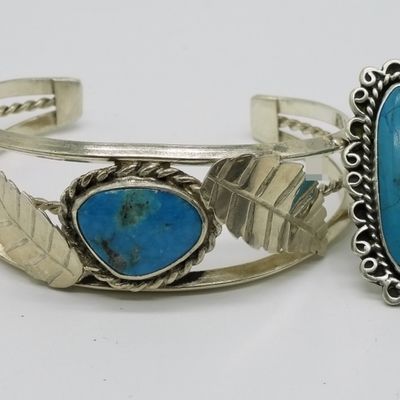 Sterling Turquoise Ring & Cuff Bracelet Set