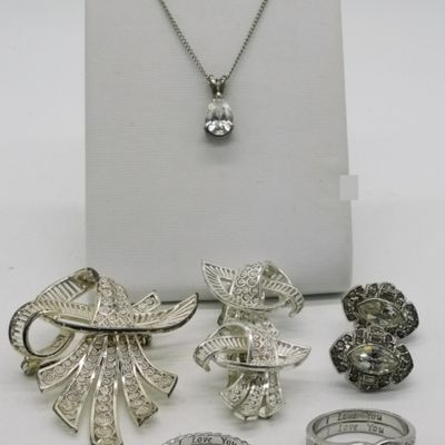Vintage 925 Earrings, Pin & More