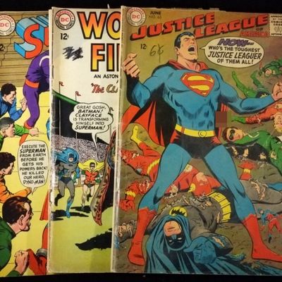Sale Photo Thumbnail #298: 3- 1960's DC Superman 12c Comics