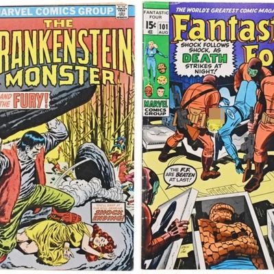 Sale Photo Thumbnail #373: (2) Marvel Comics: Fantastic Four & Frankenstein