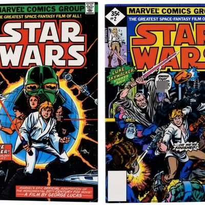 Sale Photo Thumbnail #199: (2) 1977 Star Wars Comics #1 & #2 (Keys)