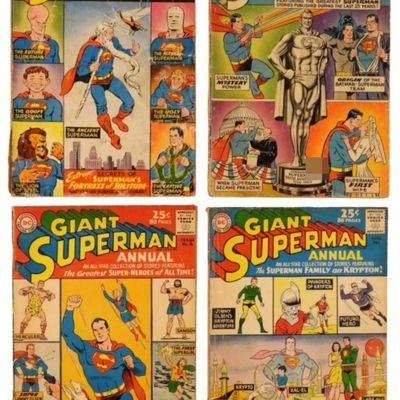 4-Giant Superman Annual DC Lot