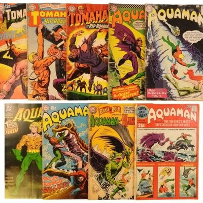 6-Aquaman, 3-Tomahawk DC Lot