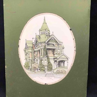 Haas-Lilienthal House Lithograph Signed By Debbie Patrick 1988