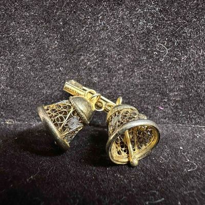 1967 Sterling 800 Bells Gold and Silver Tone Bell Brooch Pin