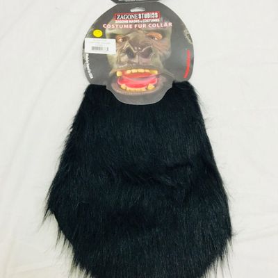 NOS - Halloween Costume Accessory - Fur Collar for Gorilla - Black