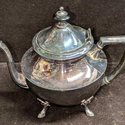 Vintage Silver Plated Crescent Coffee Pot B