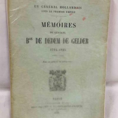 Paperback Copy Of Mémoires Du Général Bon De Dedem De Gelder 1774-1825 Librairie Plon