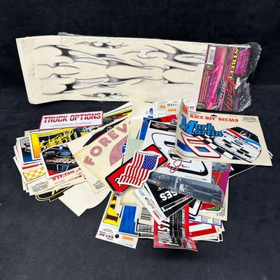 Vintage NASCAR Racing Decals Sticker And Graphics Lot Ford Goodyear Sunoco