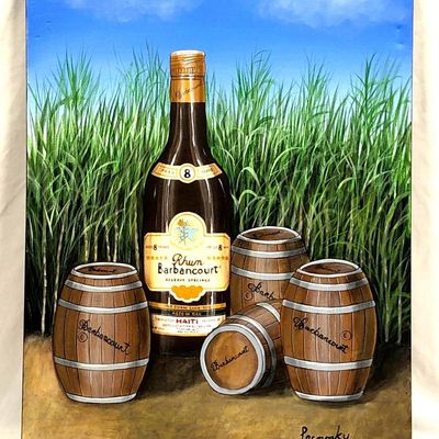 John Pacovsky & Barbancourt Rhum - Commissioned, Signed - Acrylic on Canvas