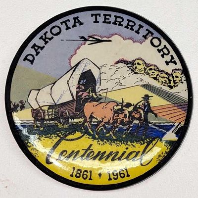 Vintage Dakota Territory Centennial Button