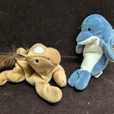 Derby Horse And Echo Dolphin Beanie Baby Dolls