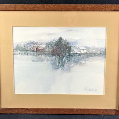 Framed Art Print of Frank Edward Ackerman Painting
