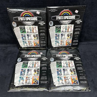 Nine Pocket Trading Card Pages 4 Four 30 Page Pack
