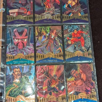 9 Fleer Marvel Metal Trading Cards 3