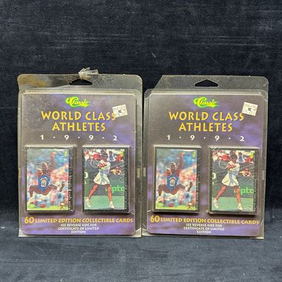 Two Sealed 1992 Classic World Class Athletes Limited Edition Card Sets