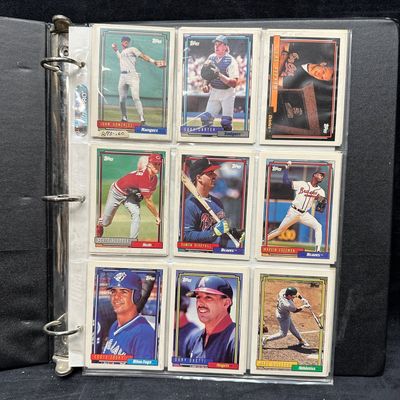 90s Topps Baseball Card Binder Lot With Duplicates Braves Red Sox