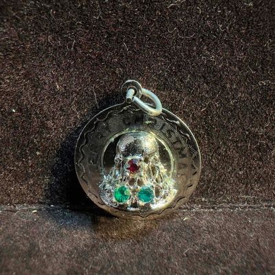 Spencer Sterling Silver Merry Christmas Bell Pendant