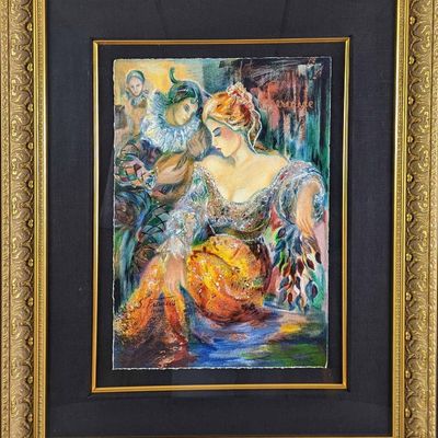JB Framed LE Entertainers S. Francis Serigraph Print