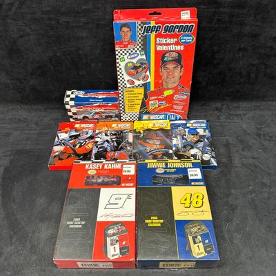 NASCAR Racing Memorabilia Puzzles Calendars Stickers Lot