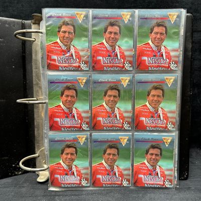 Binder Lot Of NASCAR Racing Sport Trading Cards With Duplicates And Driver Inserts
