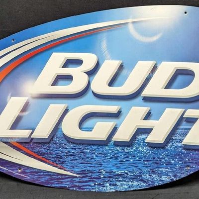 Bud Light Splash Metal Sign