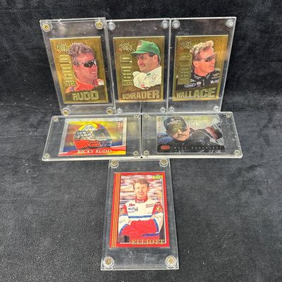 NASCAR Racing Card Collection With Dale Earnhardt Ricky Rudd Rusty Wallace And Bill Elliott