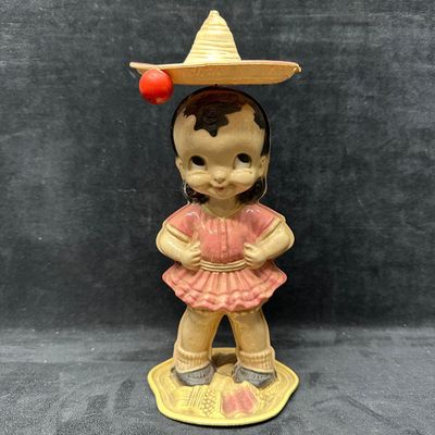 1940s Vintage Mechanical Dancing Senorita Toy Irwin Toys