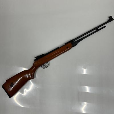 Vintage Break Barrel Air Pellet Rifle With Wood Stock Unmarked