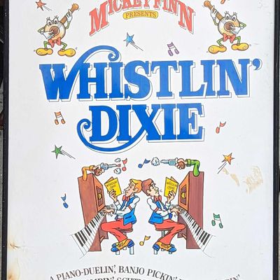 Vintage Mickey Finn Whistlin' Dixie Show Sign