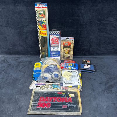 NASCAR Memorabilia Lot Daytona 500 Plate Racing Plush Flags Car Accessories