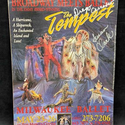 Signed The Tempest Milwaukee Ballet Poster Susan Clark & Diego Carrasco