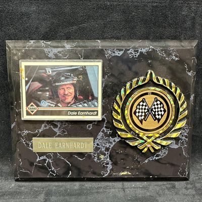 Dale Earnhardt Racing Card Display Plaque