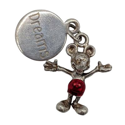 Disney Sterling Silver Enamel Mickey Mouse Dreams Charm
