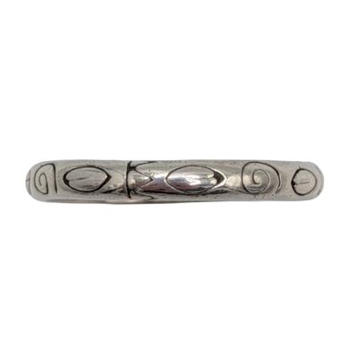 Southwest Stamped Sterling Silver Band Ring Size 8.75