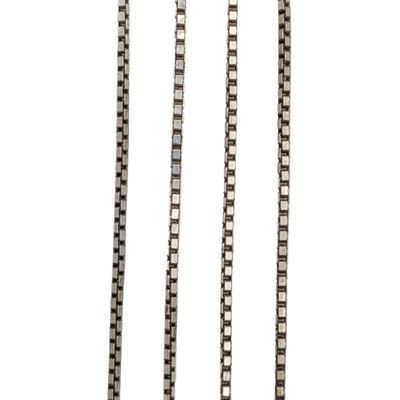 Italy Sterling Silver Box Chain Necklace
