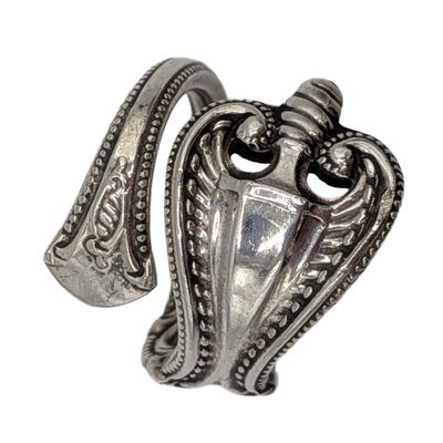 Antique Towle Sterling Silver 1895 Old Colonial Spoon Ring Size 7