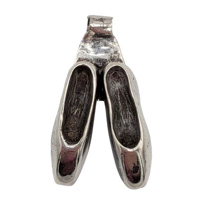 Handmade Sterling Silver Ballet Slippers Pendant