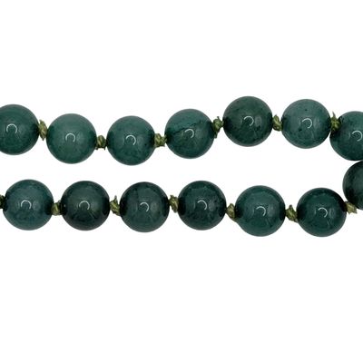 Sterling Silver Moss Agate Beaded Bracelet