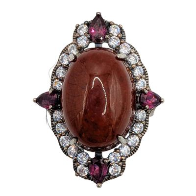 Prime Art & Jewel Sterling Silver Multi-Stone Joy Ring Size 8.25