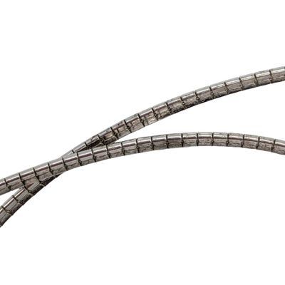 Signed Sterling Silver Omega Chain Necklace