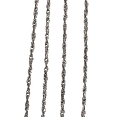 Signed Sterling Silver Rope Chain Necklace