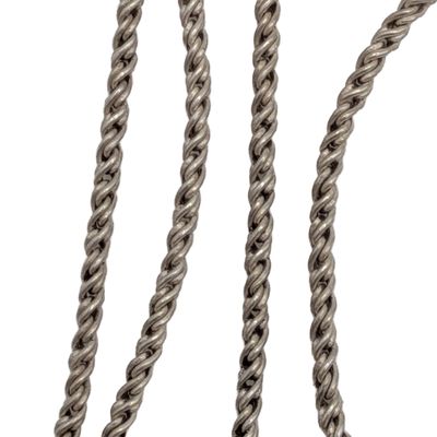 Sterling Silver Twisted Rope Chain Necklace
