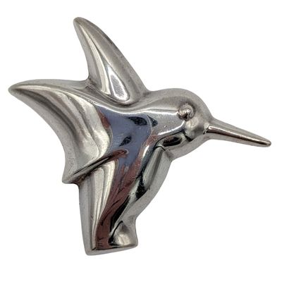 Zina Sterling Silver Hollow Form Hummingbird Brooch